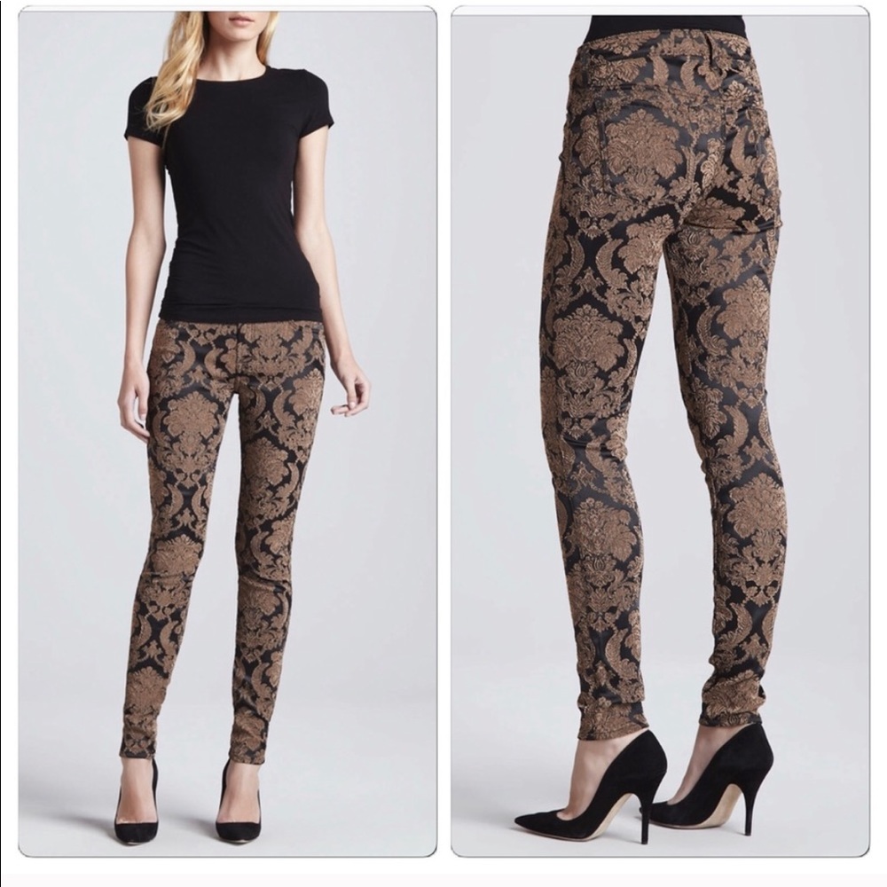 7 For All Mankind Skinny Feathered Jacquard Pant